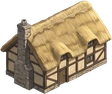 Thatched cottage, as drawn for the game.