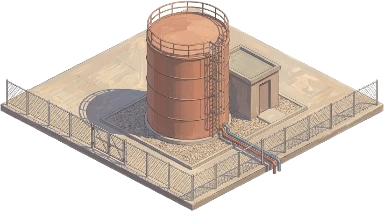 Heat store, as drawn for the game.