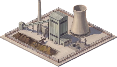 Lignite Power Station, as drawn for the game.