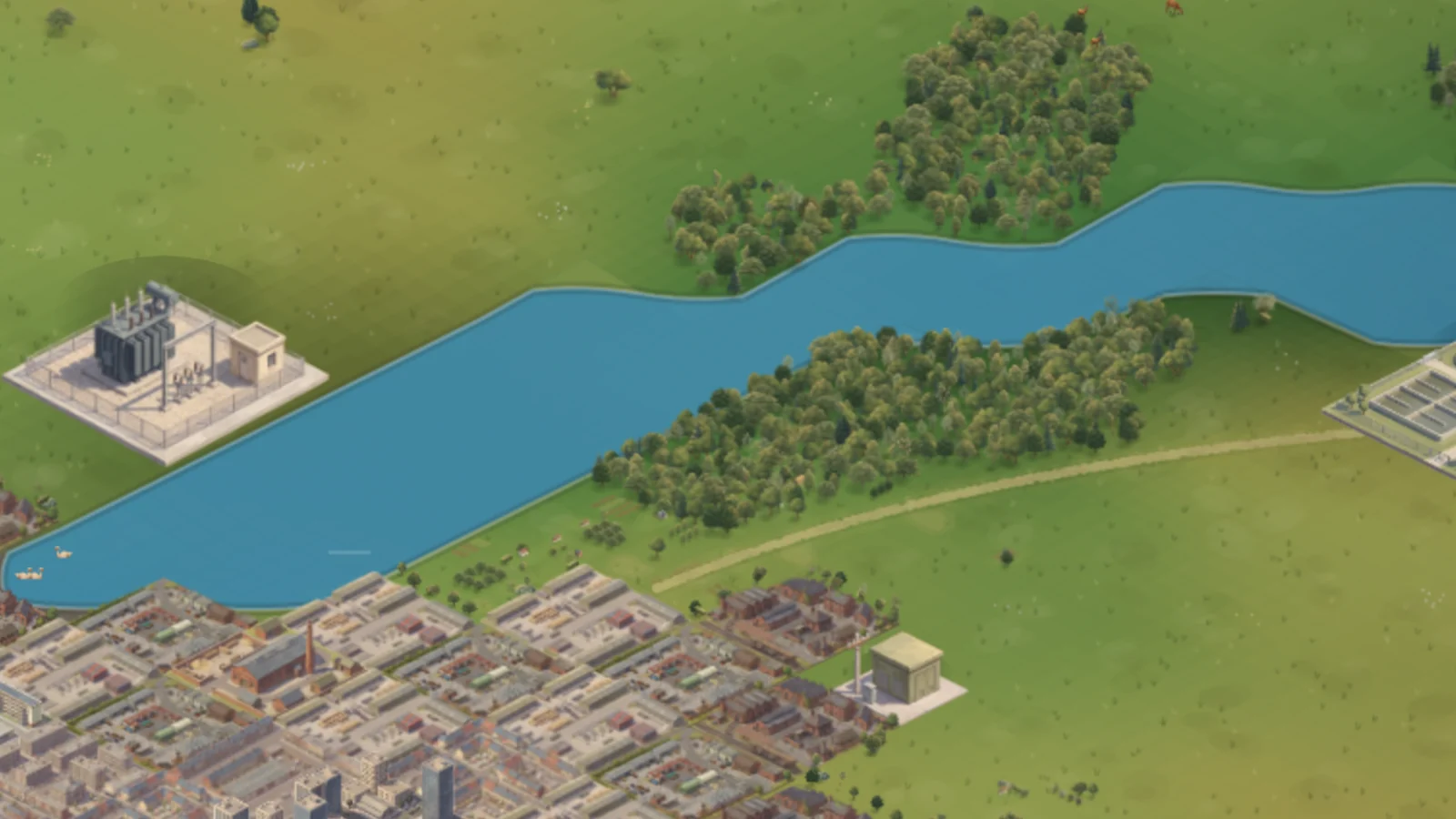 The same river on 0.9.6, bright blue with a pale outline.